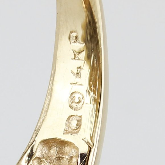 Vintage 14k Yellow Gold Diamond Cluster Cocktail Ring Band - Picture 6 of 9